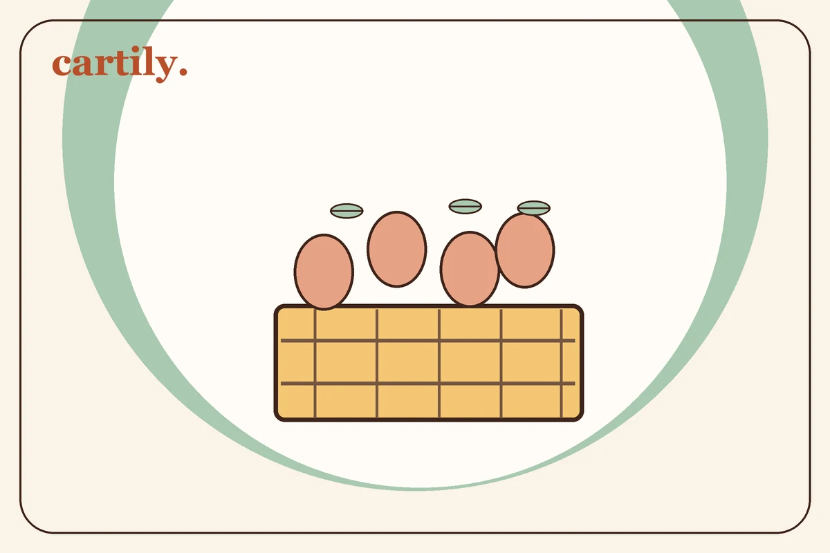 Illustration of a crate of farm produce.